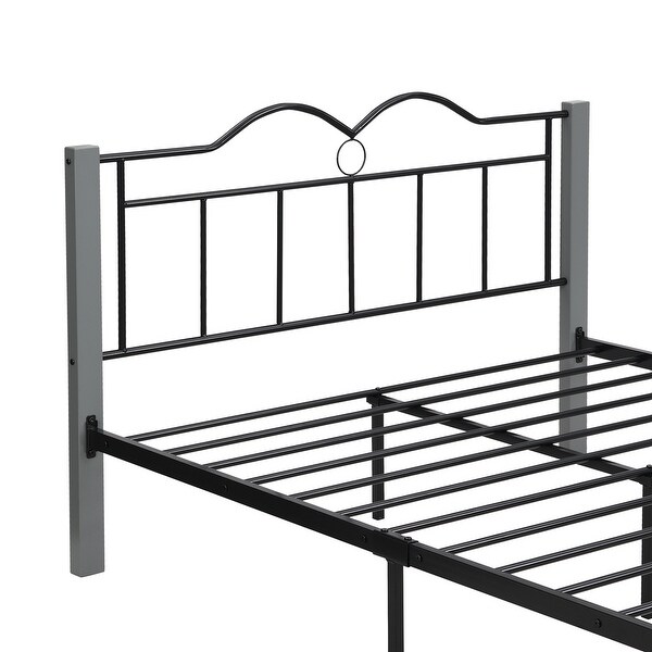 Metal Platform Bed With Wooden Feet Promo